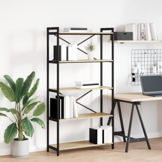 Bibliotecă Stejar sonoma 80 x 30 x 153 cm Lemn compozit