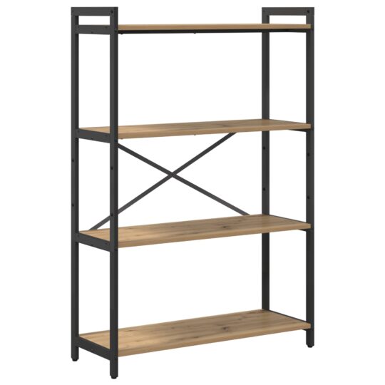 Alternative view of Bibliotecă stejar artizanal 80 x 30 x 118 cm Lemn compozit