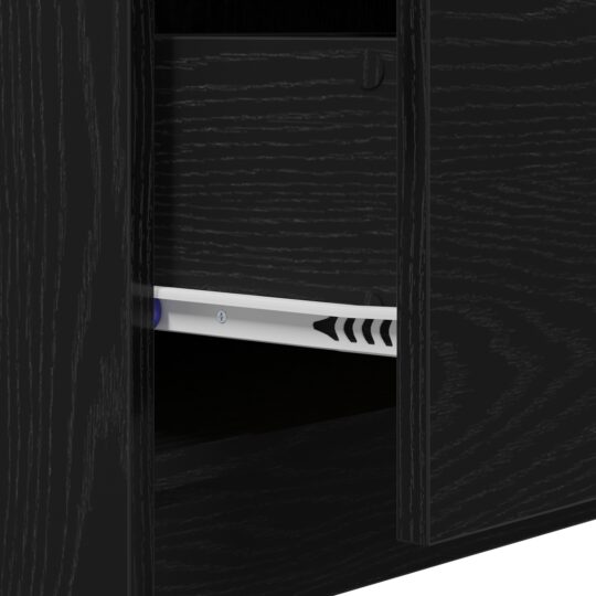 868823 12 Dulap pentru Chiuvetă cu sertar Stejar Negru 59 x 37 x 59 cm 868823 12