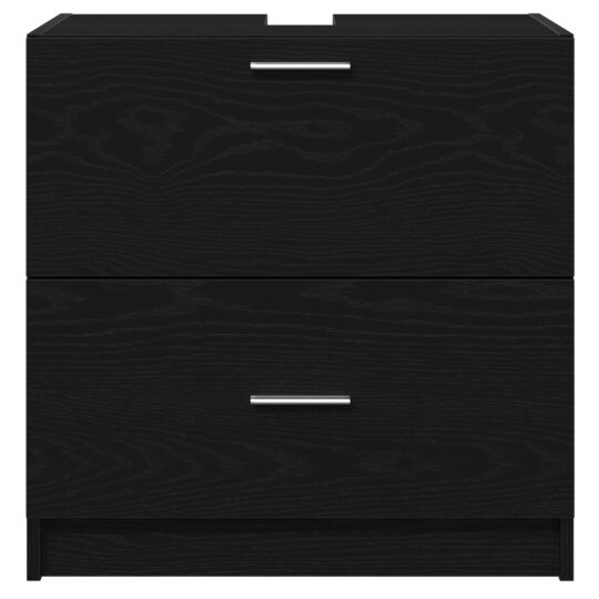 868823 6 Dulap pentru Chiuvetă cu sertar Stejar Negru 59 x 37 x 59 cm 868823 6