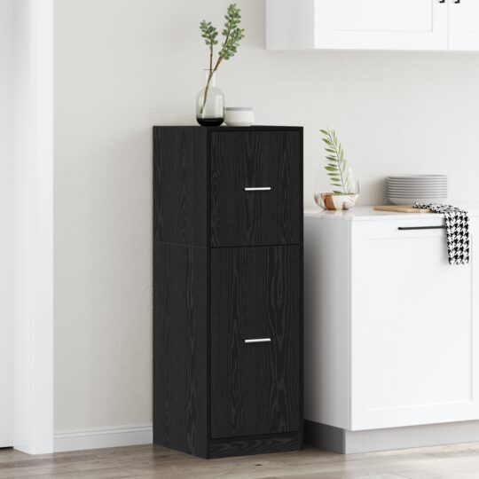 Cabinet de Apotecă Stejar negru 40 x 41 x 118 cm Lemn compozit