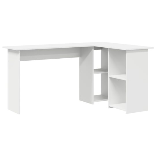 Alternative view of Birou cu raft cu depozitare Alb 142 x 102 x 73 cm Lemn compozit