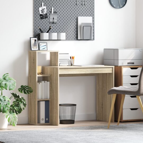 Birou cu raft Stejar sonoma 100 x 40 x 90 cm Lemn compozit