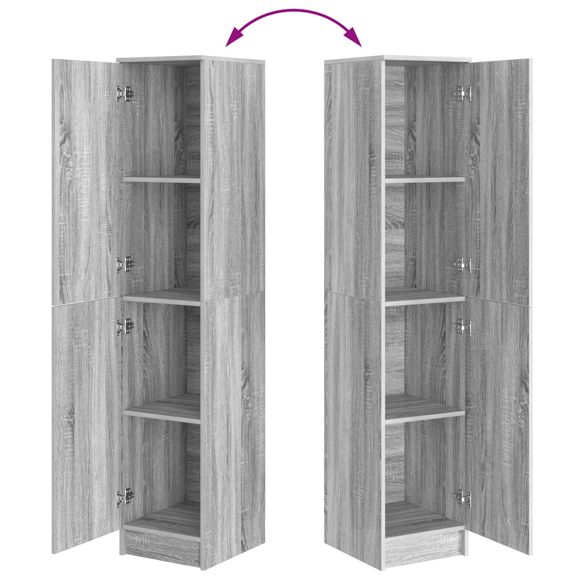 869335 10 Rafturi sonoma gri 35 x 39 x 168 cm Lemn compozit Rafturi sonoma gri 35 x 39 x 168 cm Lemn compozit - imagine 10