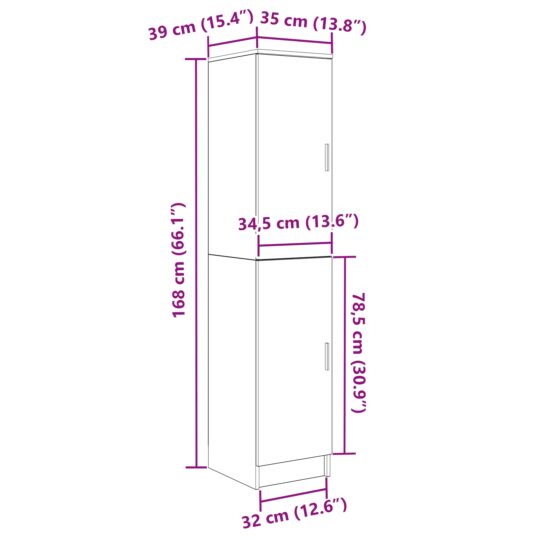 869335 11 Rafturi sonoma gri 35 x 39 x 168 cm Lemn compozit 869335 11