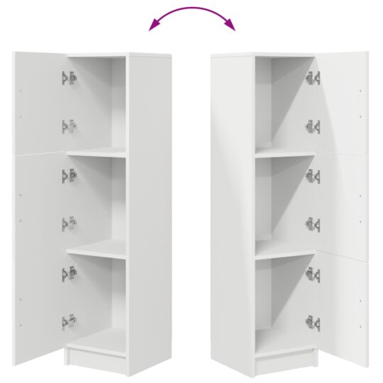 869346 10 Highboard Alb 31.5 x 32 x 124 cm Lemn compozit 869346 10