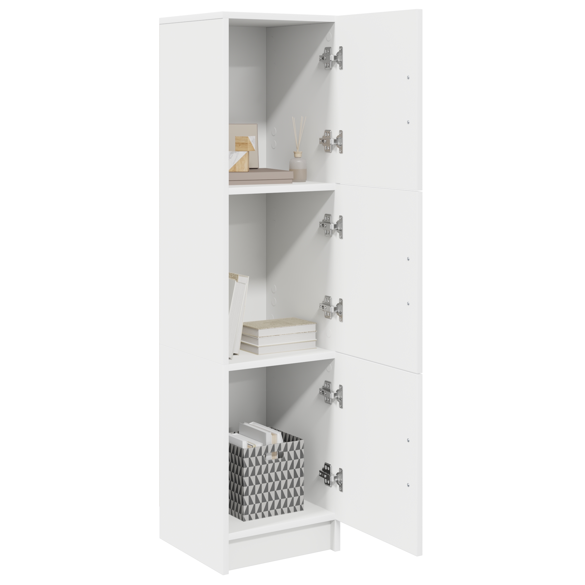 869346 3 Highboard Alb 31.5 x 32 x 124 cm Lemn compozit Highboard Alb 31.5 x 32 x 124 cm Lemn compozit - imagine 3
