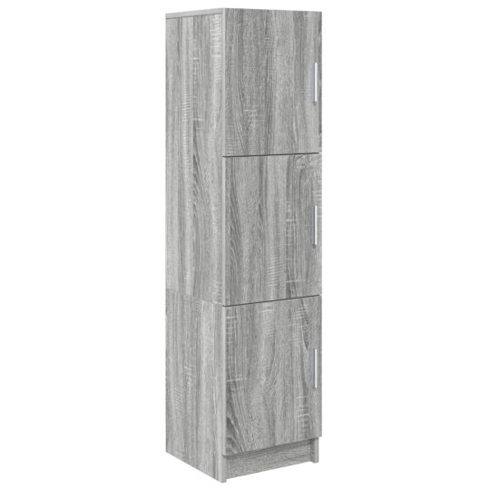 Alternative view of Highboard sonoma gri 31.5 x 32 x 124 cm Lemn compozit