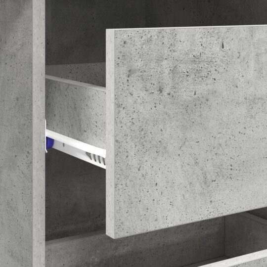 869493 8 Birou cu sertar Gri beton 90 x 37.5 x 75 cm Lemn compozit 869493 8