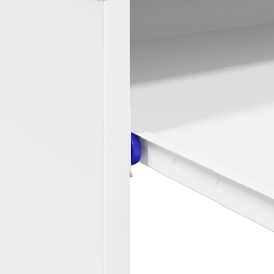 869514 9 Birou cu raft cu depozitare Alb 77,5 x 43 x 79 cm Lemn compozit 869514 9