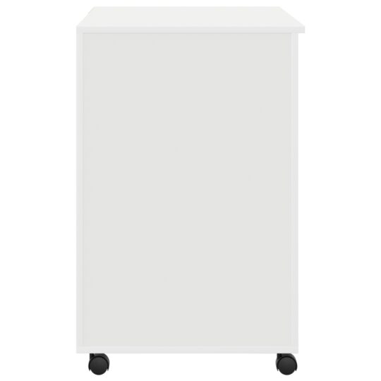 869530 6 Birou cu Roți cu sertar Alb 91 x 50 x 77 cm Lemn compozit 869530 6