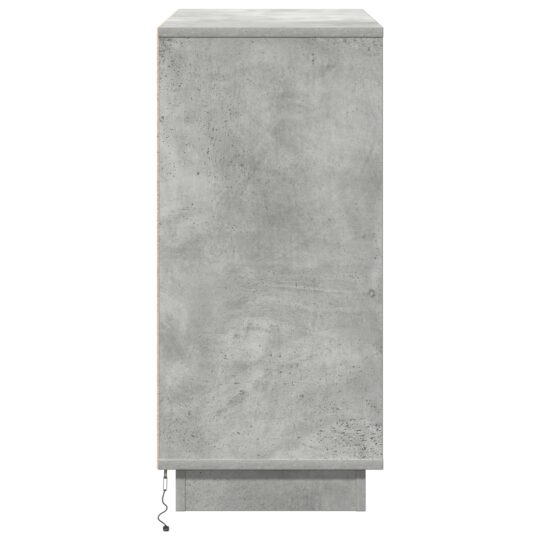 869653 8 Bufet cu LED Gri beton 71 x 34.5 x 75 cm Lemn compozit 869653 8