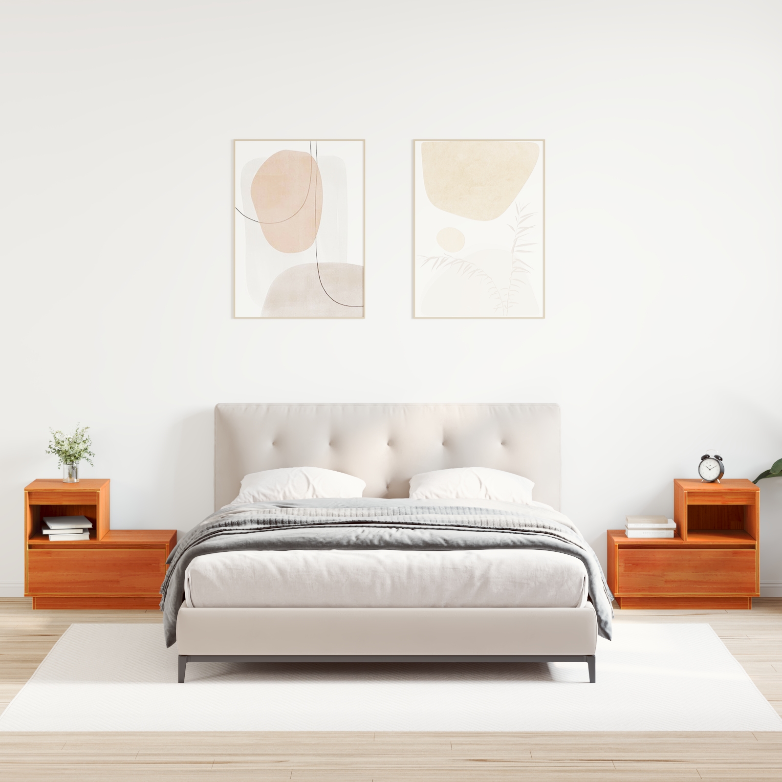 869895 1 Dulap de noapte cu sertar 2 pcs Maro ceruit 60 x 34 x 51 cm Dulap de noapte cu sertar 2 pcs Maro ceruit 60 x 34 x 51 cm