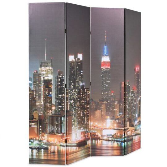 8718475593348 g en hd 1 Paravan cameră pliabil 160 x 170 cm, New York pe timp de noapte 8718475593348 g en hd 1