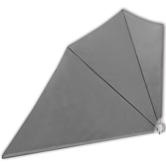 Alternative view of Copertină laterală pliabilă de balcon, gri, 160x240 cm