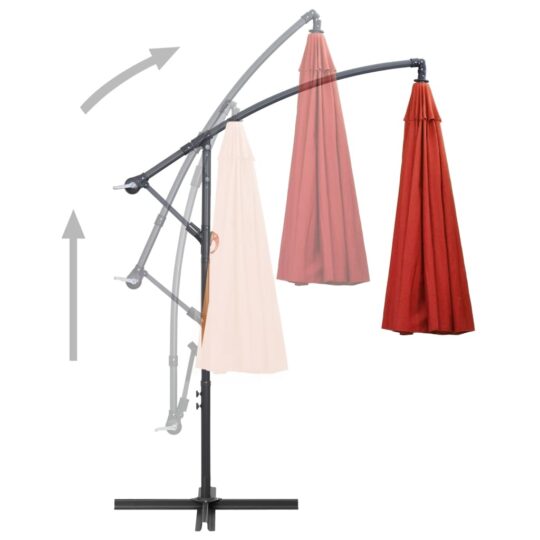 8719883745527 g en hd 3 Umbrelă de soare suspendată, cărămiziu, 3 m, stâlp de aluminiu 8719883745527 g en hd 3
