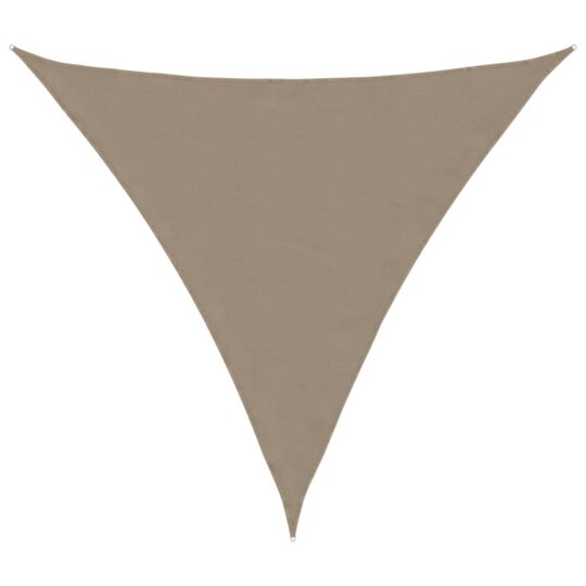 Alternative view of Parasolar, gri taupe, 3x3x3 m, țesătură oxford, triunghiular