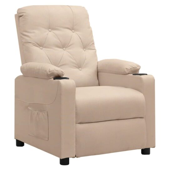 Alternative view of Fotoliu cu ridicare, crem, material textil