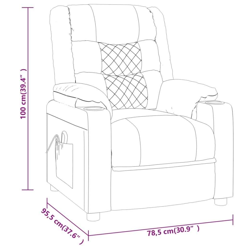 8720287141839 g en hd 7 Fotoliu rabatabil, cappuccino, piele ecologică Fotoliu rabatabil, cappuccino, piele ecologică - imagine 9