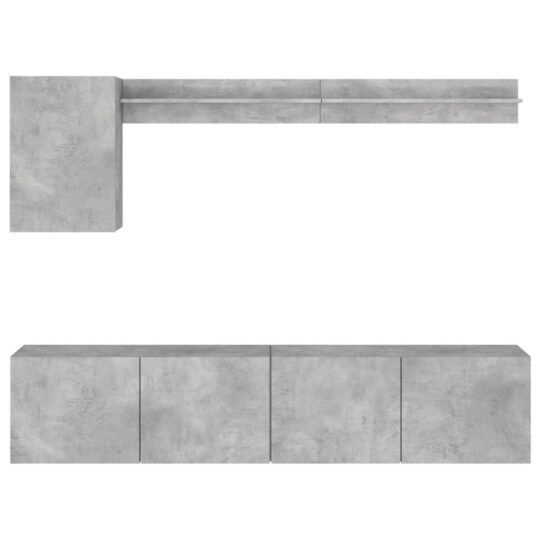 8721012469143 g en hd 3 Unități TV de perete, 5 piese, gri beton, lemn prelucrat 8721012469143 g en hd 3