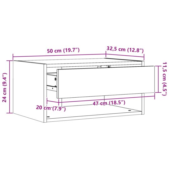 873476 13 Noptieră 2 pcs Maro 50 x 32.5 x 24 cm Lemn masiv de pin 873476 13
