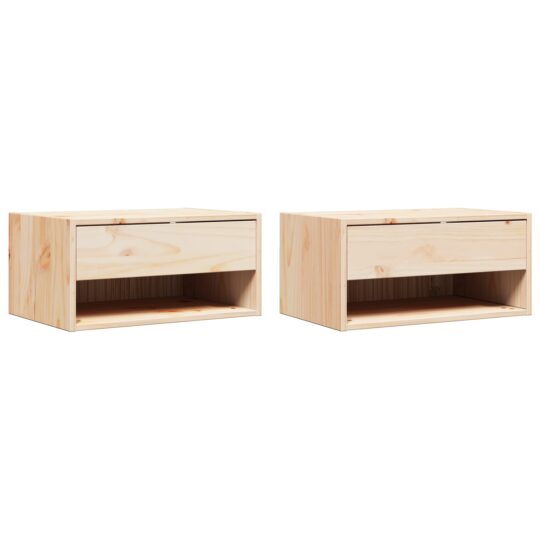 873476 2 Noptieră 2 pcs Maro 50 x 32.5 x 24 cm Lemn masiv de pin 873476 2