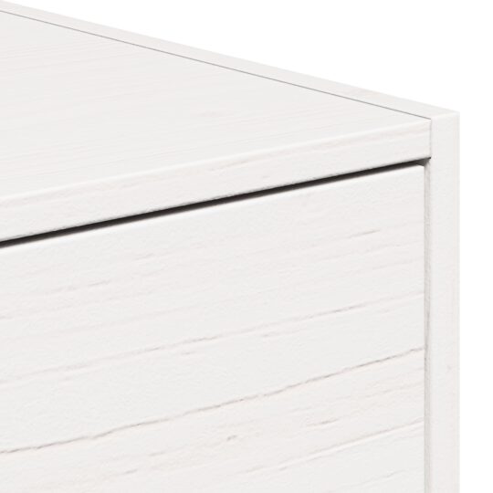 873477 9 Noptieră cu sertar Alb 50 x 32.5 x 24 cm Lemn masiv de pin 873477 9