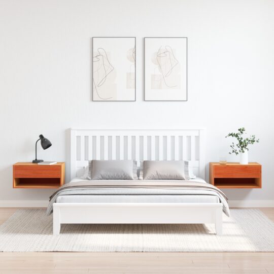 873480 4 Noptieră 2 pcs Maro ceruit 50 x 32.5 x 24 cm Lemn masiv de pin 873480 4