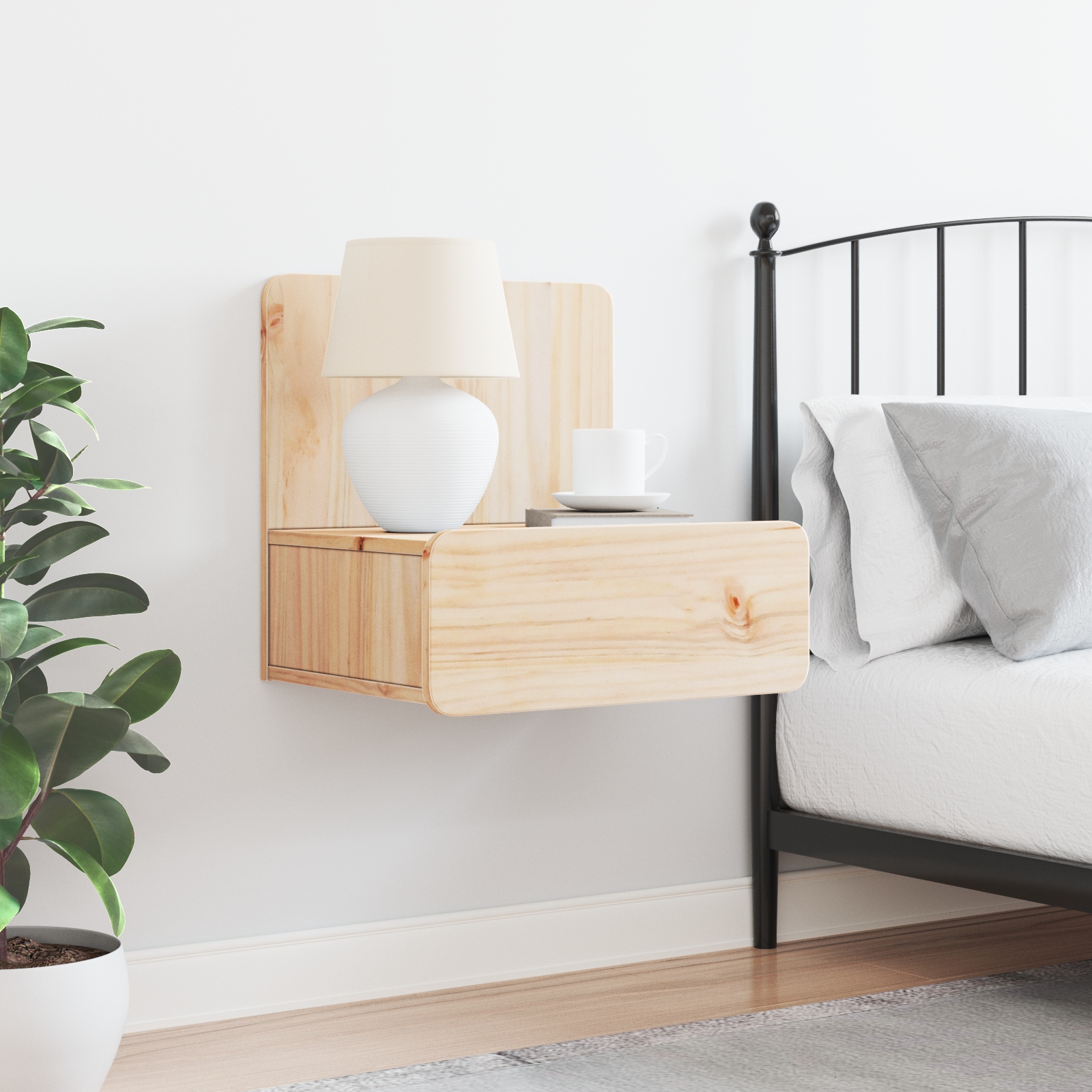 873487 4 Noptieră cu sertar Maro 44 x 32.5 x 40 cm Lemn masiv de pin Noptieră cu sertar Maro 44 x 32.5 x 40 cm Lemn masiv de pin - imagine 4