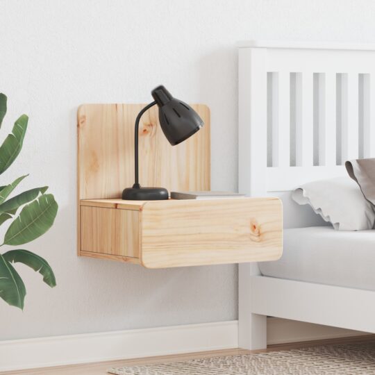 Noptieră 2 pcs Maro 44 x 32.5 x 40 cm Lemn masiv de pin