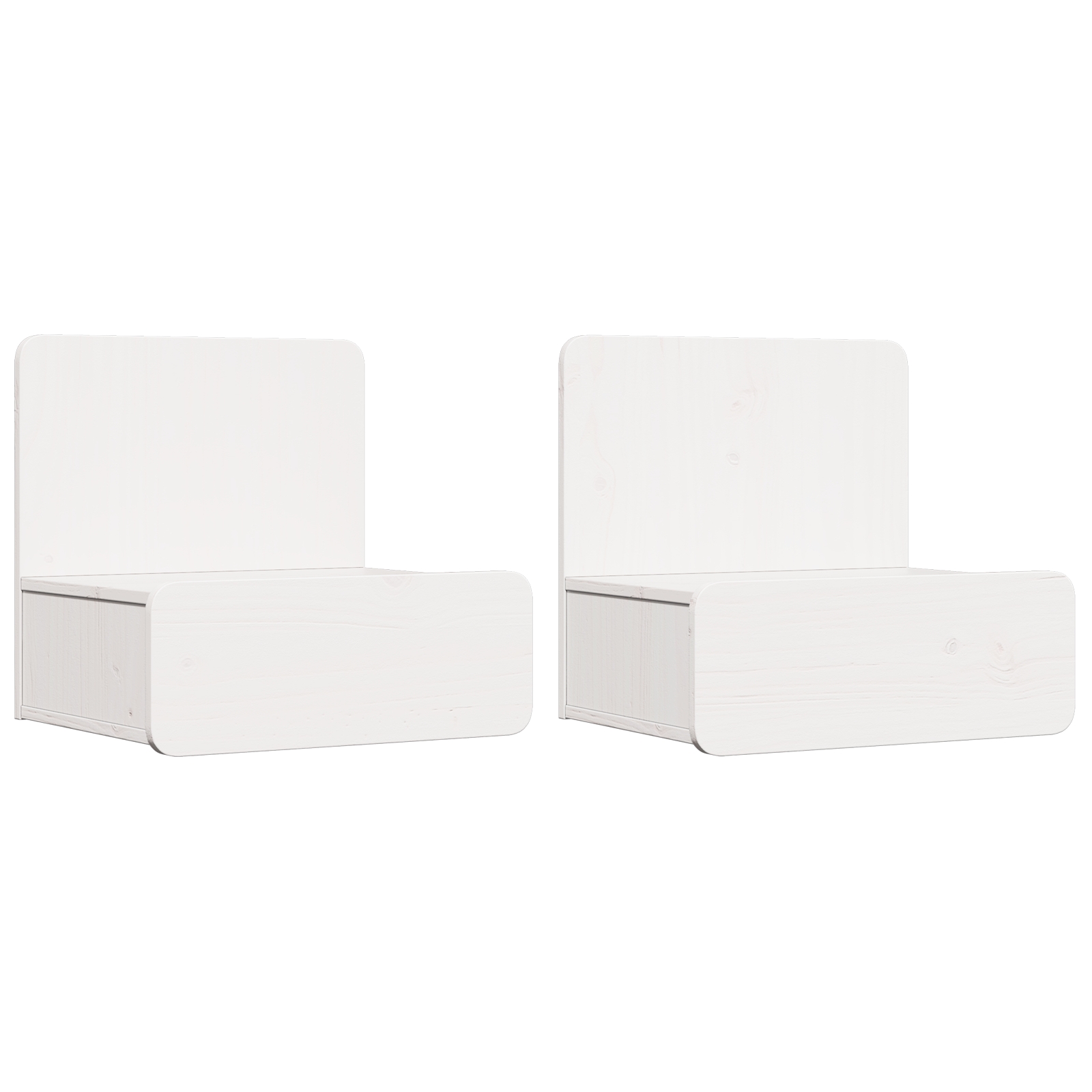 873490 2 Noptieră 2 pcs Alb 44 x 32.5 x 40 cm Lemn masiv de pin Noptieră 2 pcs Alb 44 x 32.5 x 40 cm Lemn masiv de pin - imagine 2