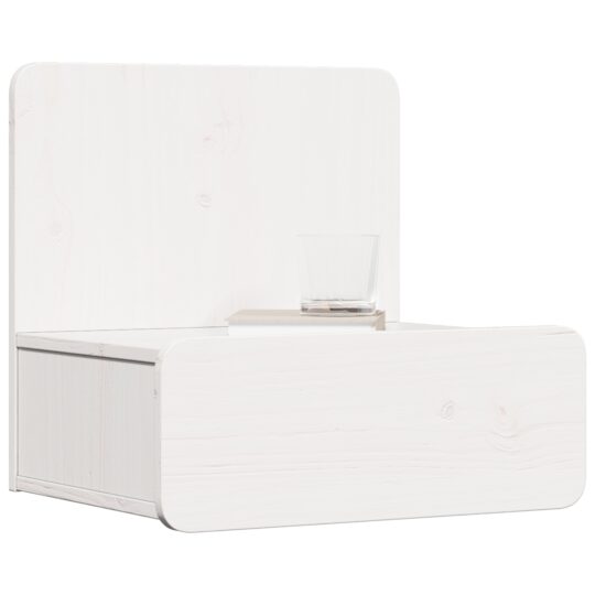 873490 3 Noptieră 2 pcs Alb 44 x 32.5 x 40 cm Lemn masiv de pin 873490 3