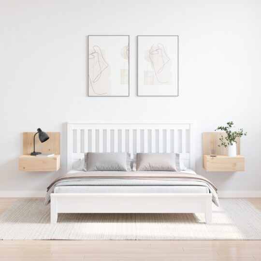 873494 4 Noptieră 2 pcs Maro 42 x 32.5 x 40 cm Lemn masiv de pin 873494 4