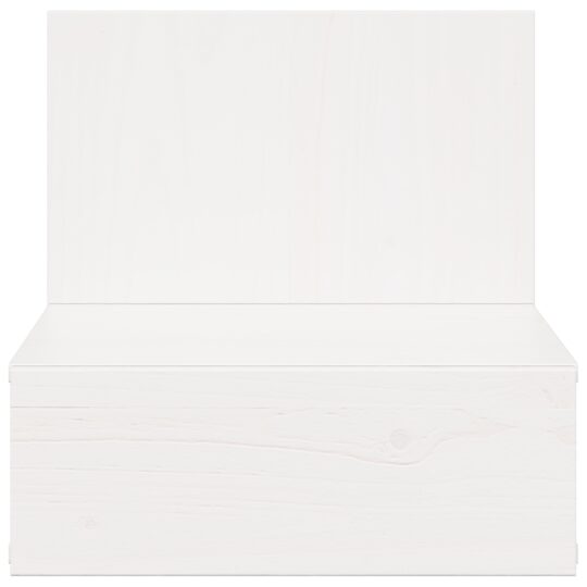 873495 6 Noptieră cu sertar Alb 42 x 32.5 x 40 cm Lemn masiv de pin 873495 6