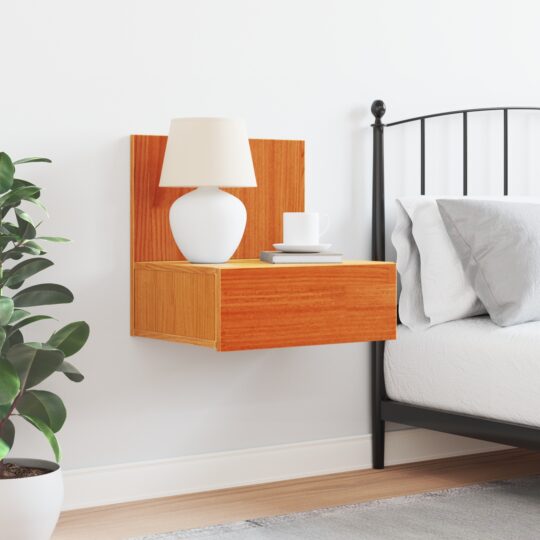 873497 4 Noptieră Maro ceruit 42 x 32.5 x 40 cm Lemn masiv de pin 873497 4