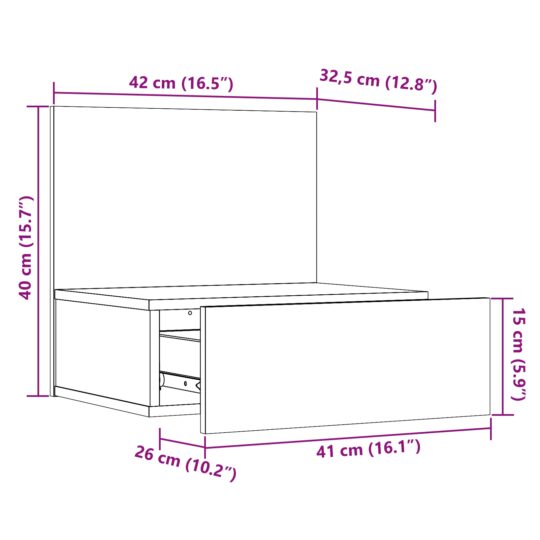 873498 12 Noptieră 2 pcs Maro ceruit 42 x 32.5 x 40 cm Lemn masiv de pin 873498 12
