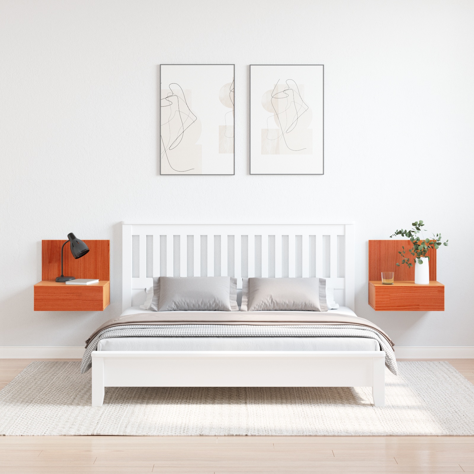 873498 4 Noptieră 2 pcs Maro ceruit 42 x 32.5 x 40 cm Lemn masiv de pin Noptieră 2 pcs Maro ceruit 42 x 32.5 x 40 cm Lemn masiv de pin - imagine 4