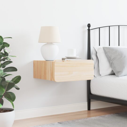 873499 4 Noptieră cu sertar Maro 39 x 34 x 16.5 cm Lemn masiv de pin 873499 4