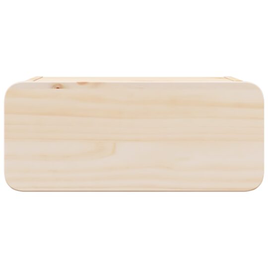 873499 6 Noptieră cu sertar Maro 39 x 34 x 16.5 cm Lemn masiv de pin 873499 6