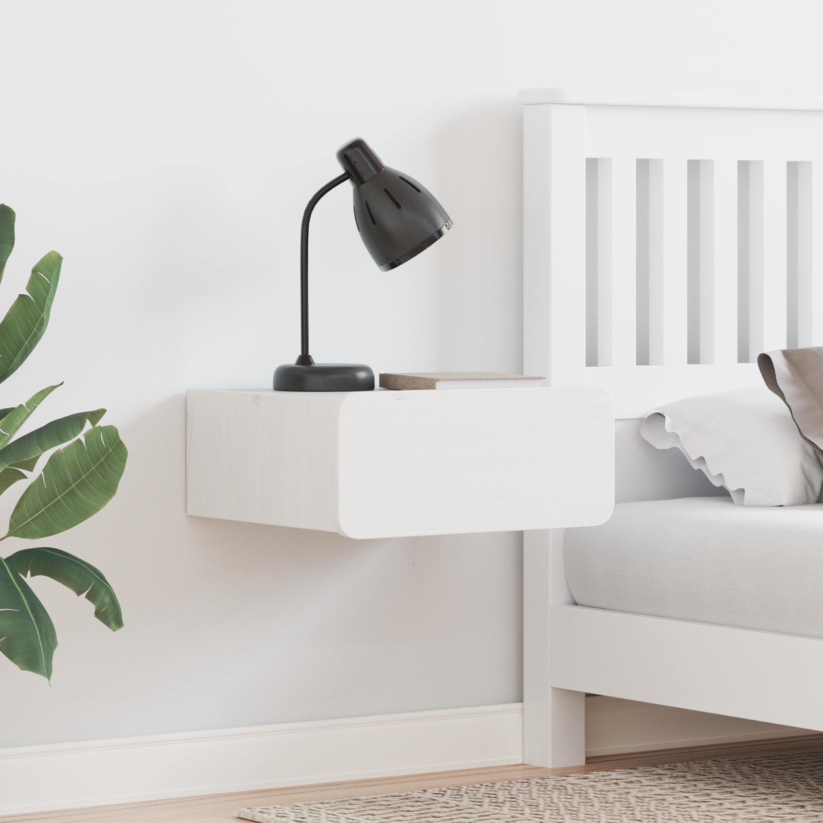 873502 1 Noptieră 2 pcs Alb 39 x 34 x 16.5 cm Lemn masiv de pin Noptieră 2 pcs Alb 39 x 34 x 16.5 cm Lemn masiv de pin