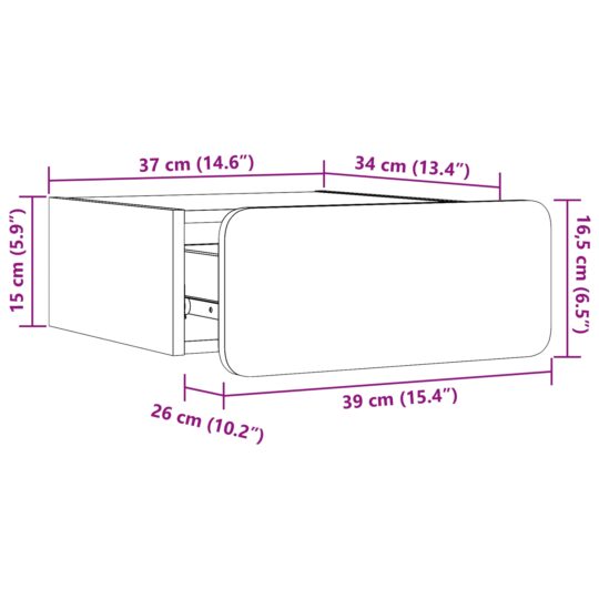873502 13 Noptieră 2 pcs Alb 39 x 34 x 16.5 cm Lemn masiv de pin 873502 13