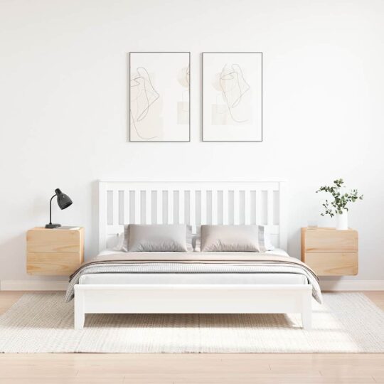 873506 4 Noptieră cu sertar 2 pcs Maro 39 x 34 x 33 cm Lemn masiv de pin 873506 4