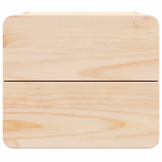 873506 7 Noptieră cu sertar 2 pcs Maro 39 x 34 x 33 cm Lemn masiv de pin 873506 7