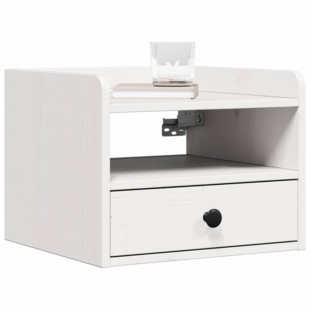 873513 3 Noptieră cu sertar Alb 38 x 36 x 29.5 cm Lemn masiv de pin Noptieră cu sertar Alb 38 x 36 x 29.5 cm Lemn masiv de pin - imagine 3