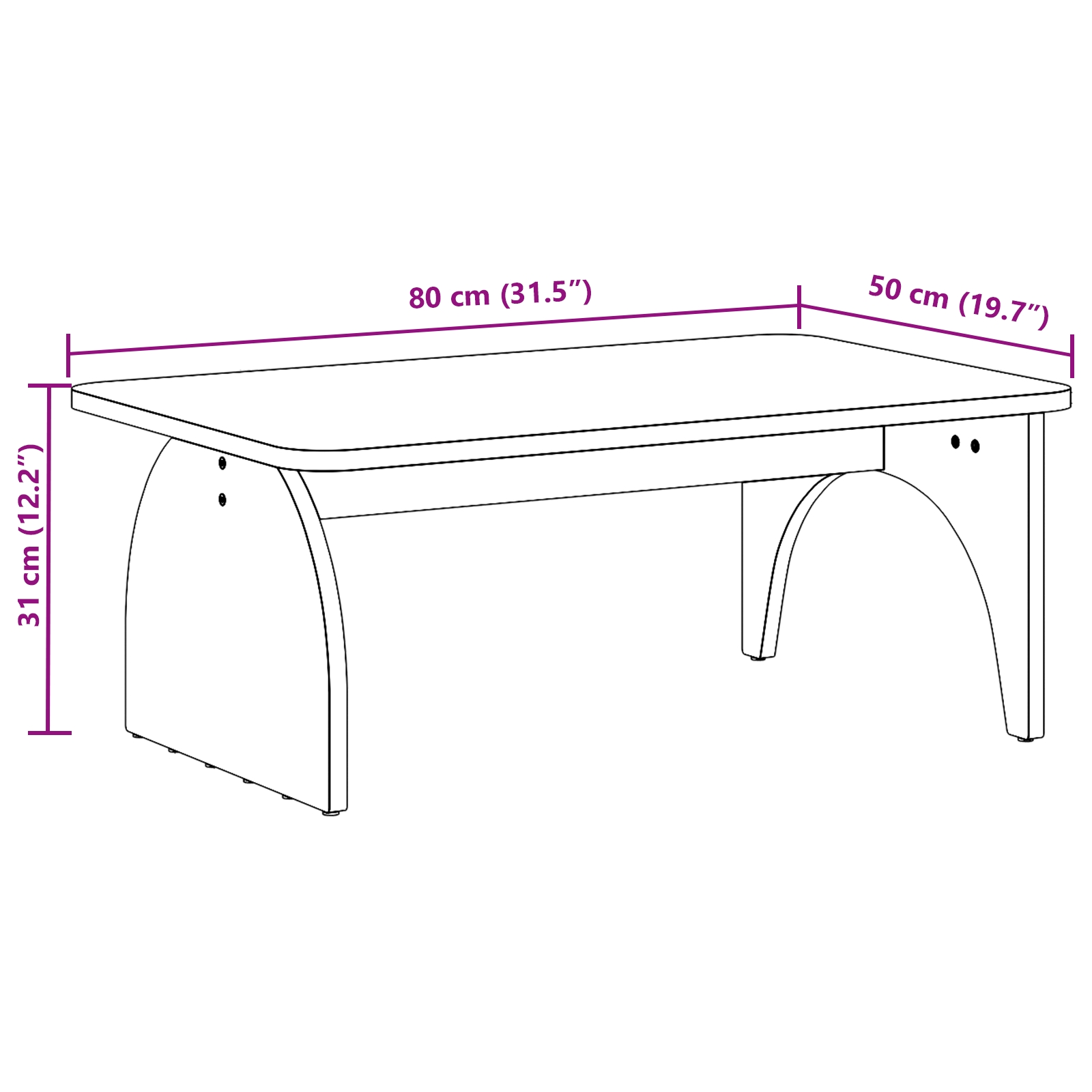 873518 11 Masă de cafea Alb 80 x 50 x 31 cm Lemn masiv de pin Masă de cafea Alb 80 x 50 x 31 cm Lemn masiv de pin - imagine 11