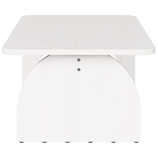873518 6 Masă de cafea Alb 80 x 50 x 31 cm Lemn masiv de pin 873518 6