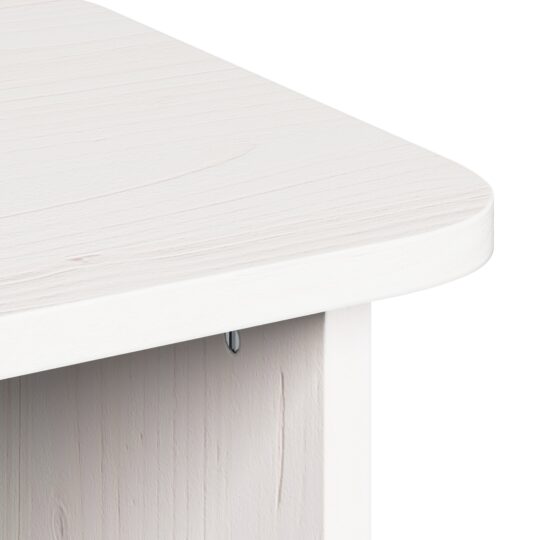 873524 12 Masă de cafea Alb 100 x 69 x 35.5 cm Lemn masiv de pin 873524 12