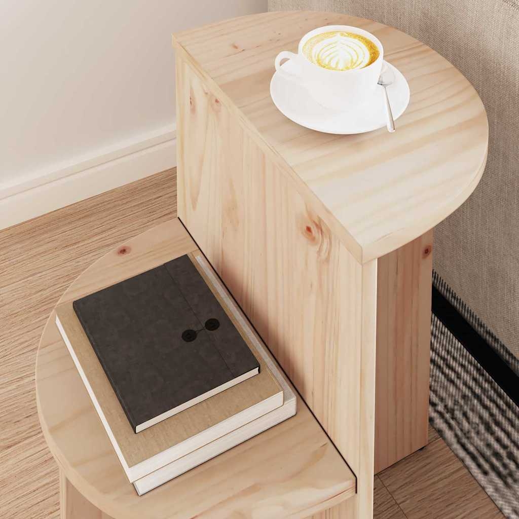 873526 4 Masă laterală natural 50 x 40 x 50 cm Lemn masiv de pin Masă laterală natural 50 x 40 x 50 cm Lemn masiv de pin - imagine 4