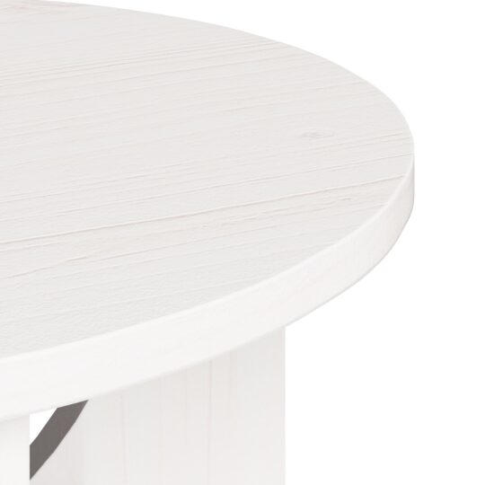 873530 9 Masă de cafea Alb 50 x 50 x 35 cm Lemn masiv de pin 873530 9