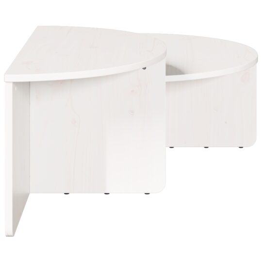 873536 9 Masă de cafea 2 pcs Alb 79 x 39.5 x 40 cm Lemn masiv de pin 873536 9